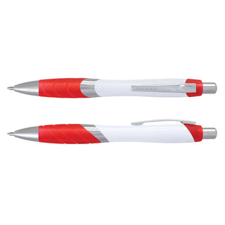 Borg Pen - White Barrel (Red)