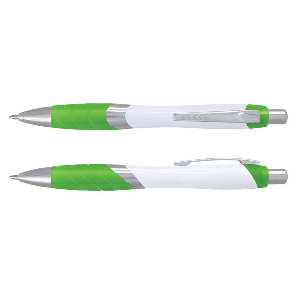 Borg Pen - White Barrel (Bright Green)