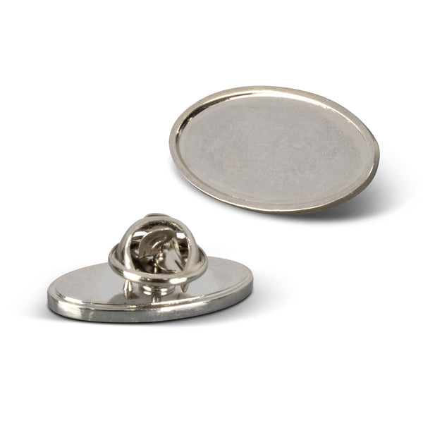 Crest Lapel Pin - Oval (Silver)