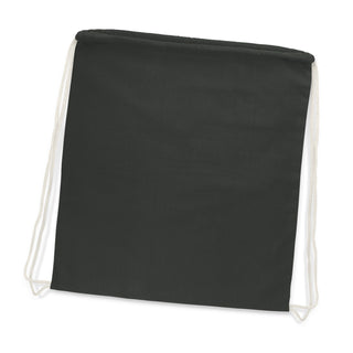 Canvas Cotton Drawstring Backpack (Charcoal)