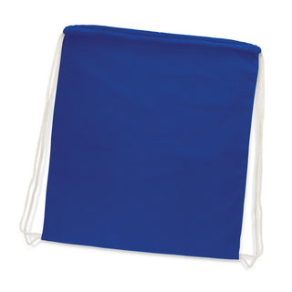 Canvas Cotton Drawstring Backpack (Royal Blue)