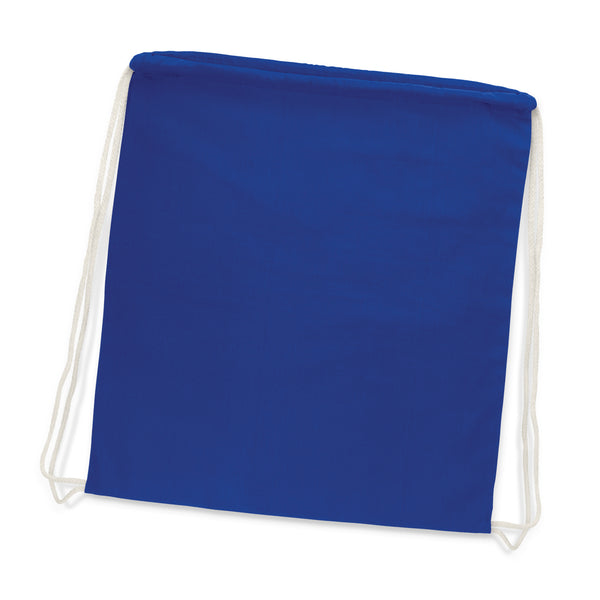 Canvas Cotton Drawstring Backpack (Royal Blue)