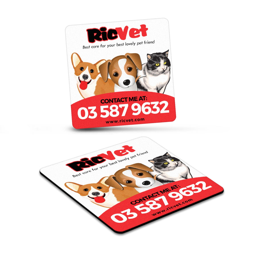 Magnet Fridge Magnet 65 x 65mm - Square (White)