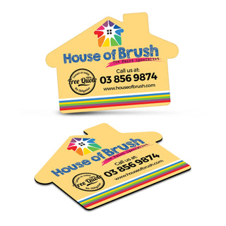 Estate Fridge Magnet 70 x 50mm - House Shape  (White)