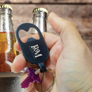 Arc Bottle Opener Key Ring (Black) — Feature