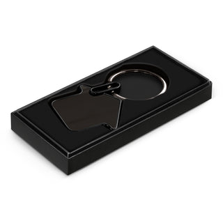 Capital Key Ring (Gunmetal/Black) — Gift Box