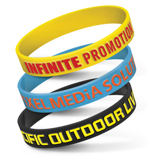 Surge Silicone Wrist Band - Embossed (Black) — Embossed