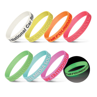 Glow Silicone Wrist Band - Glow in the Dark (Translucent White)