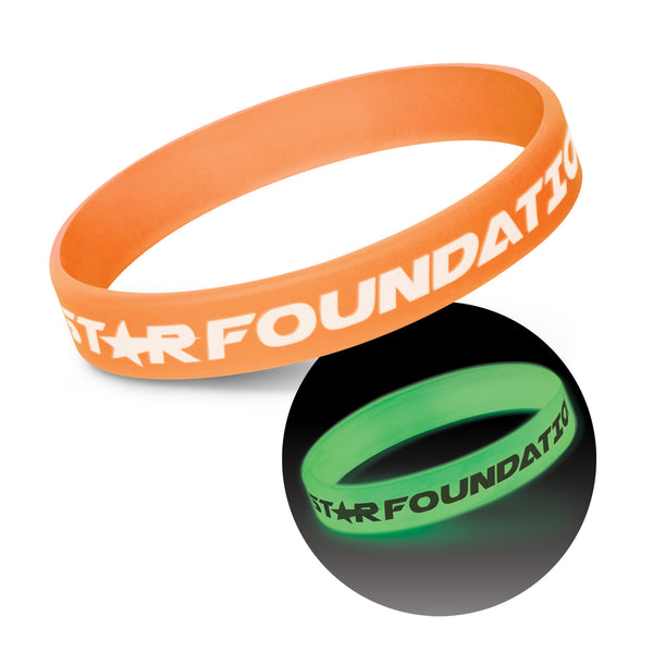 Glow Silicone Wrist Band - Glow in the Dark (Red)