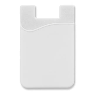 Cipher Silicone Phone Wallet - Indent (White)