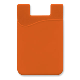 Cipher Silicone Phone Wallet - Indent (Orange)