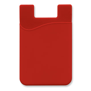 Cipher Silicone Phone Wallet - Indent (Red)