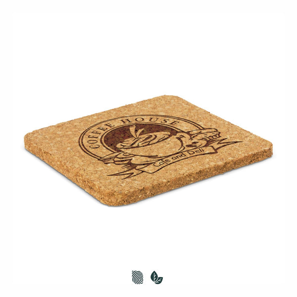 Cork Bark Cork Coaster - Square (Natural)