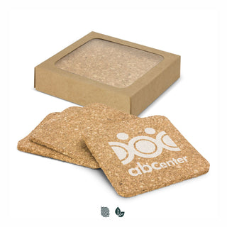 Cork Ridge Cork Coaster Square - Set of 4 (Natural) — Impact Aware