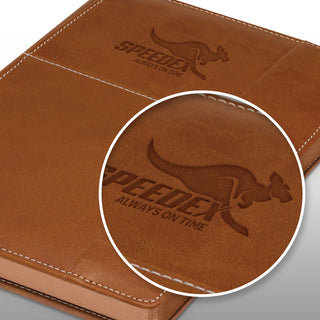 Melrose Notebook (Brown) — Debossing