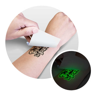 Glow Temporary Tattoo Glow in the Dark - 51mm x 76mm (White) — Feature