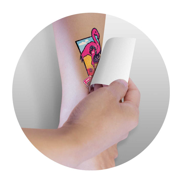 Glitter Temporary Tattoo Glitter - 51mm x 76mm (White)