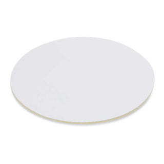 Mark Cardboard Drink Coaster - Round (White)