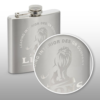 Creek Hip Flask (Silver) — Laser Engraving