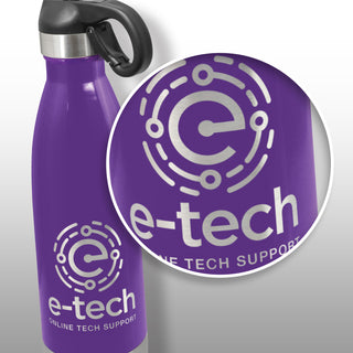Ridgeline Steel Bottle - Flip Lid (Black) — Laser Engraving