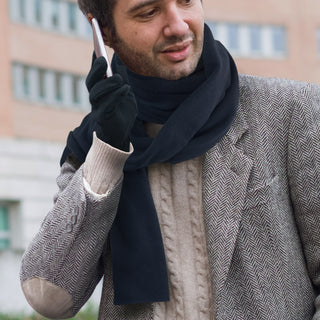 Thermal Scarf and Gloves Set (Navy) — Feature