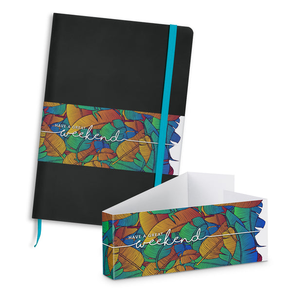 Linen Black Notebook (Dark Blue)
