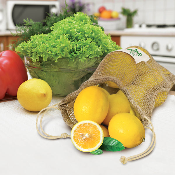 Weft Jute Net Produce Bag (Natural)
