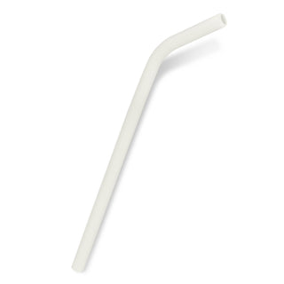 Flax Silicone Straw (White)