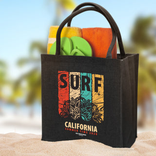 Greystone Jute Tote Bag - Colour Match (Black) — Feature