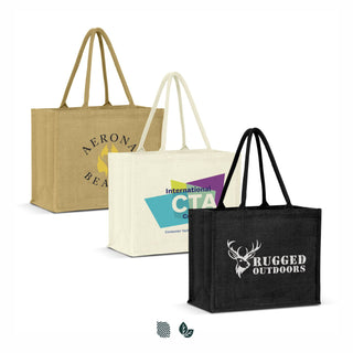 Weft Jute Tote Bag - Colour Match (Natural) — Impact Aware