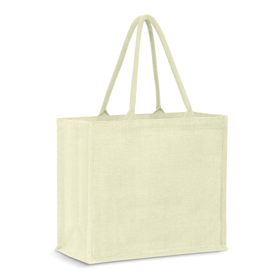 Harbour Jute Tote Bag - Colour Match (White)