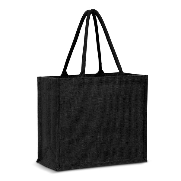 Harbour Jute Tote Bag - Colour Match (Black)