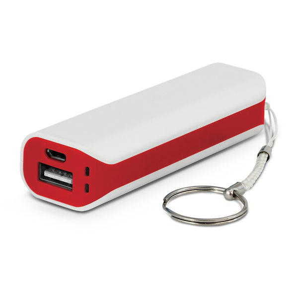Compact Power Bank (White/Red)