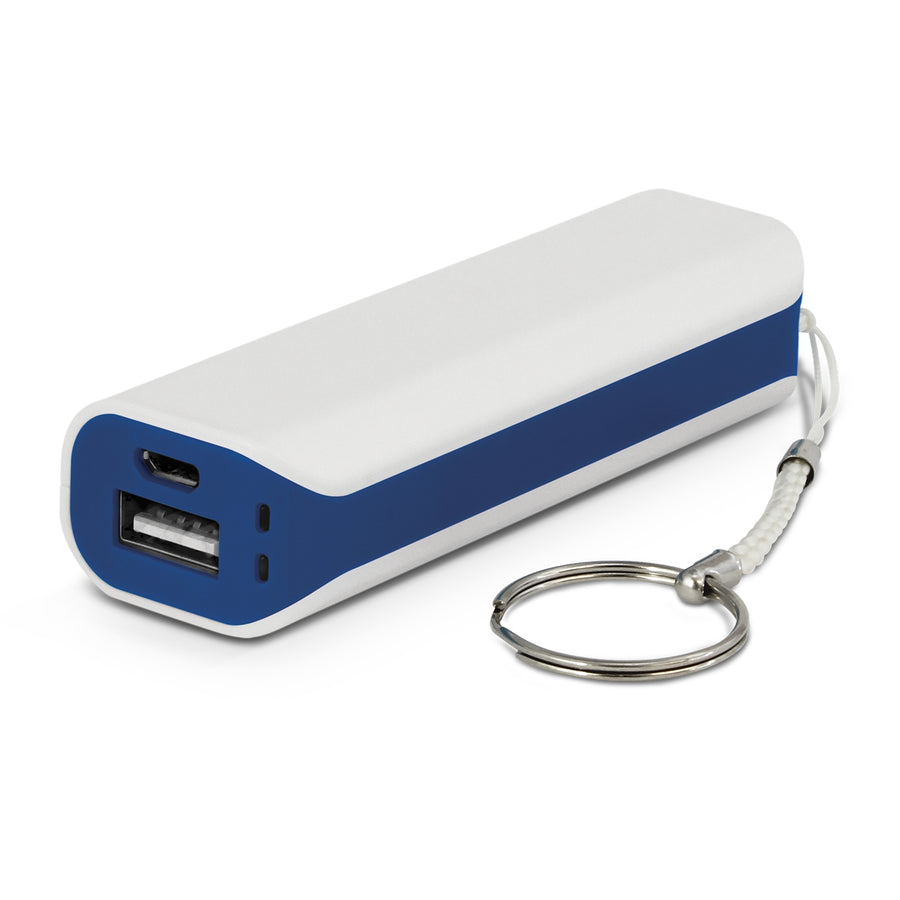 Compact Power Bank (White/Navy)
