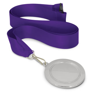 Crest Medal - 65mm (Purple) — Purple/Silver