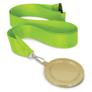 Crest Medal - 65mm (Purple) — Bright Green/Gold