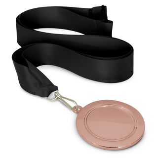 Crest Medal - 65mm (Pink) — Black/Bronze
