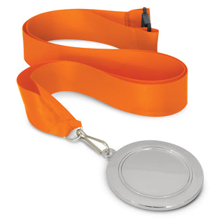 Crest Medal - 65mm (Dark Green) — Orange/Silver