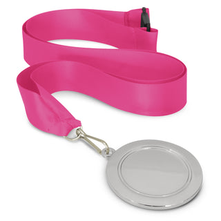 Crest Medal - 65mm (Purple) — Pink/Silver