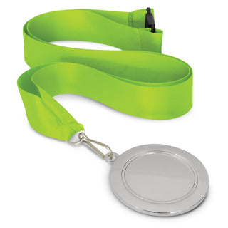 Crest Medal - 65mm (Gold) — Bright Green/Silver