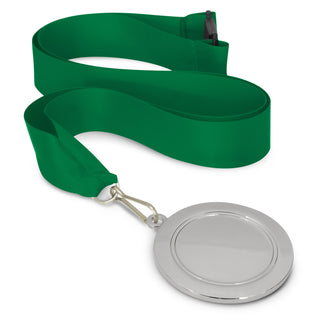 Crest Medal - 65mm (Pink) — Dark Green/Silver