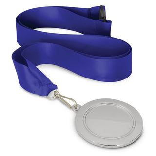 Crest Medal - 65mm (Dark Blue) — Dark Blue/Silver