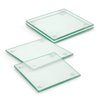 Clarity Glass Coaster - Set of 4 - Square (Clear)