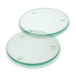 Clarity Glass Coaster - Set of 2 - Round (Clear)