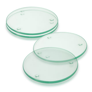 Clarity Glass Coaster - Set of 4 - Round (Clear)