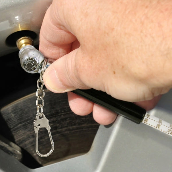 Gauge Tyre Pressure Gauge Key Ring (Black)