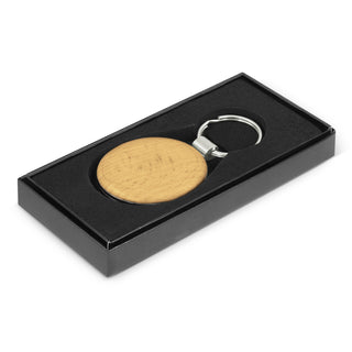 Kauri Key Ring - Round (Natural) — Gift Box