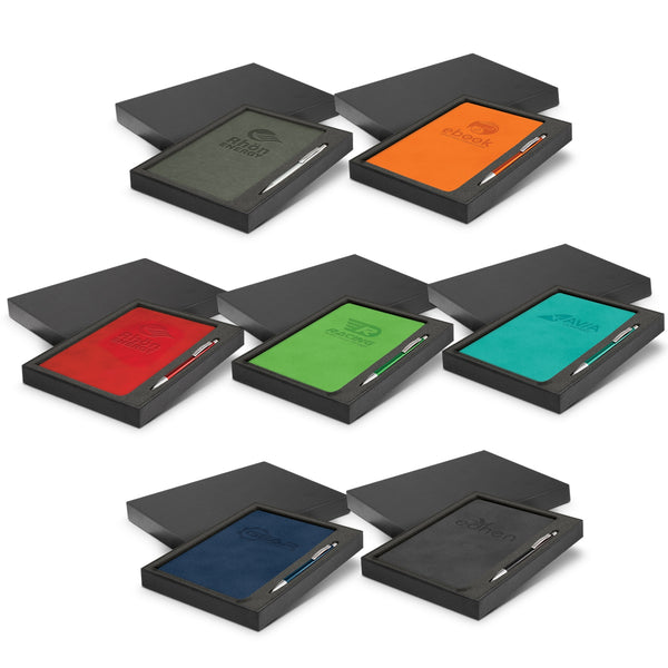 Grain Notebook and Pen Gift Set (Green)