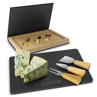 Quarry Slate Cheese Board Set (Dark Grey)