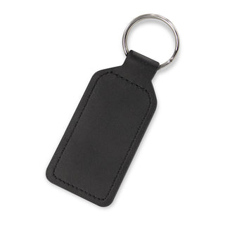 Fob Prince Leather Key Ring  - Rectangle (Black)